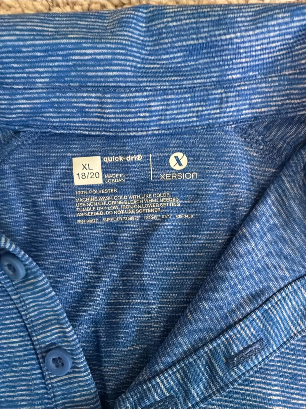 Blue Performance Polo Shirt